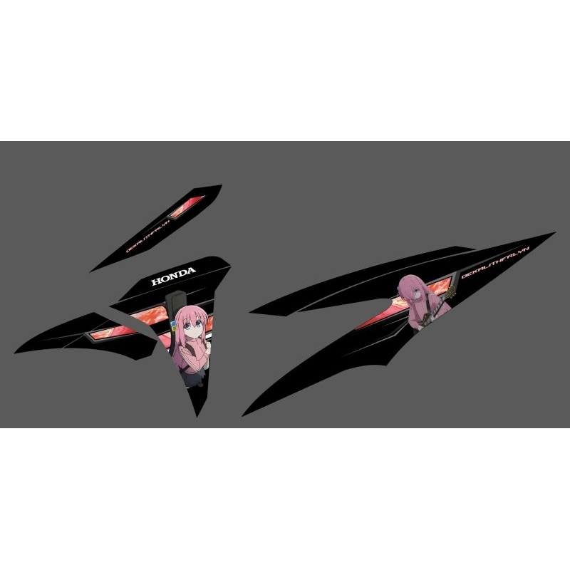 STIPING STICKER TRANSPARAN BEAT 2024 DESAIN ANIME