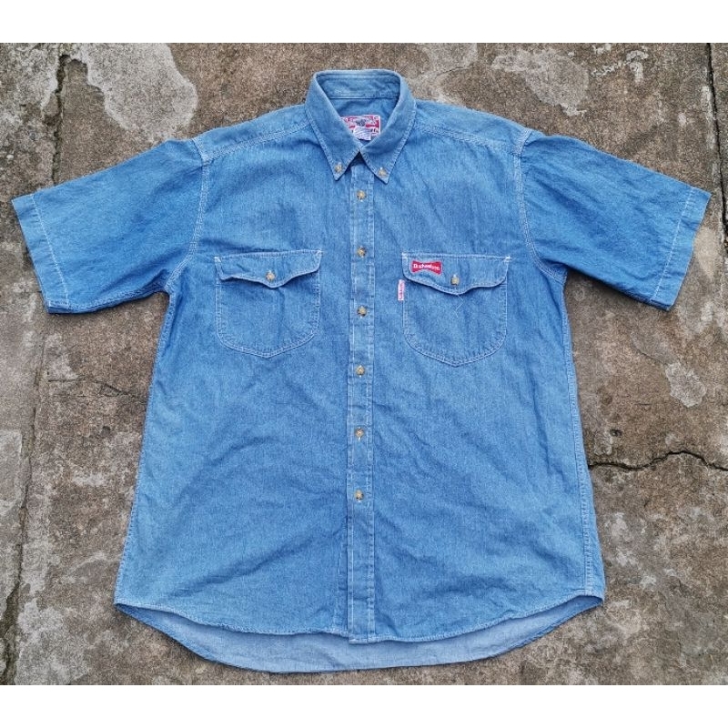 kemeja denim budweiser