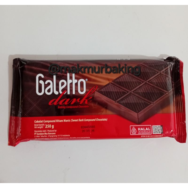 

Coklat Galetto Dark 250Gr Coklat Batang Blok