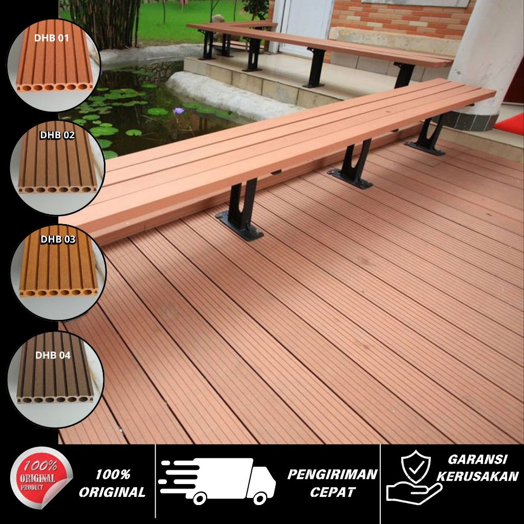 Lantai Decking WPC Outdoor WPC LANTAI WPC DECKING WPC FLOORING Lantai Kayu Decking Tile Outdoor