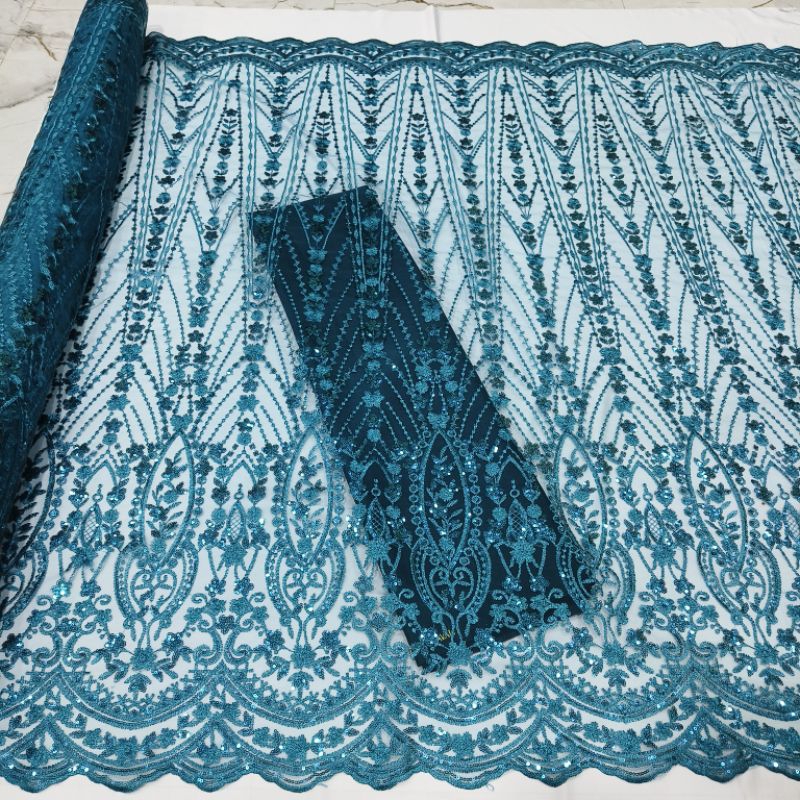 Promo (COD) Kain Tile Payet Premium / Tile Full payet / tile payet akar / Tile payet spangel terbaik