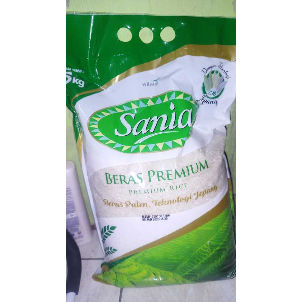 

Beras sania super premium kemasan 5kg isi 5pcs