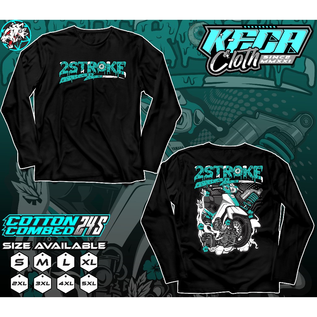 Kaos Lengan Panjang 2 Stroke Baju Distro Racing 2Stroke Two Stroke 2 Tak Motor Herex Ninja RX King F