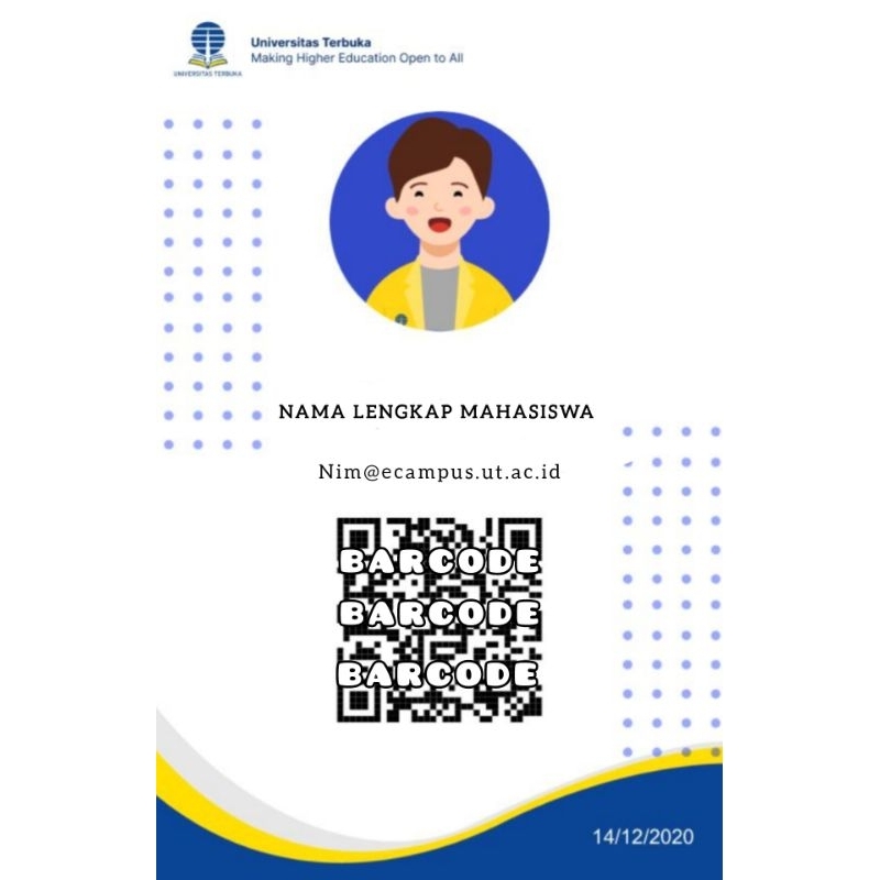 

Cetak Kartu mahasiswa UT (universitas terbuka) gratis edit poto PO.15 hari