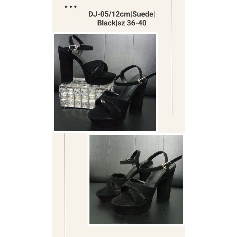 heels Chunky 05 tinggi 12cm #CE89