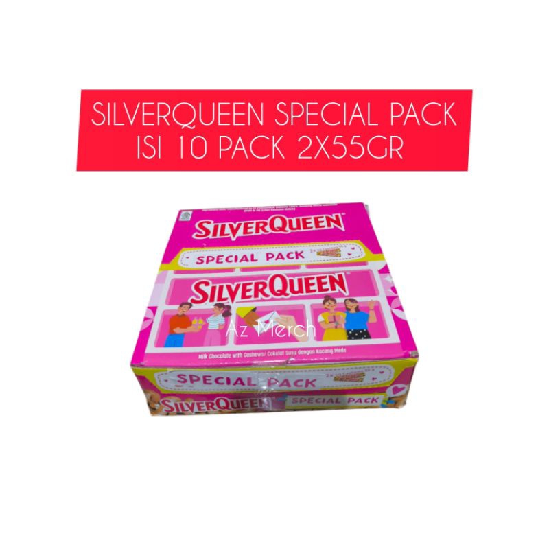 

SILVERQUEEN CASHEW SPECIAL PACK 1 BOX ISI 10X2pck 55gr - SQ PER BOX