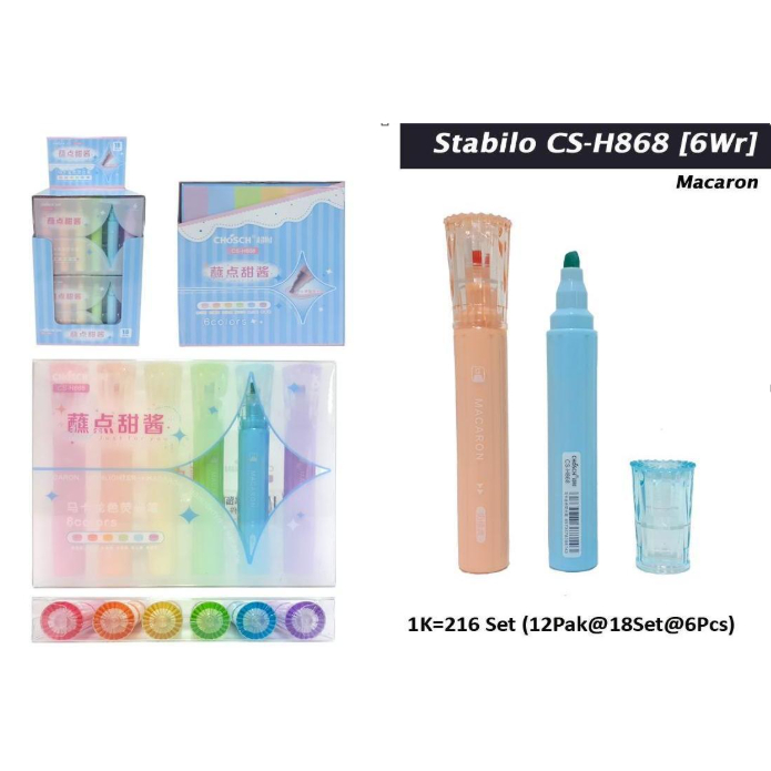 

Chosch Acrilic Painter CS-H868 Macaron - Spidol Acrilic 6 Warna 1 Set 6 Pcs