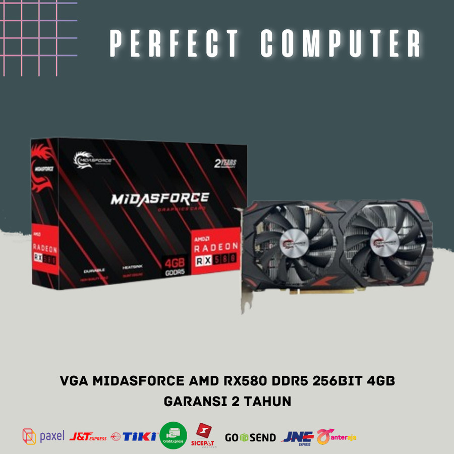VGA Midasforce AMD RX580 DDR5 256bit 4GB