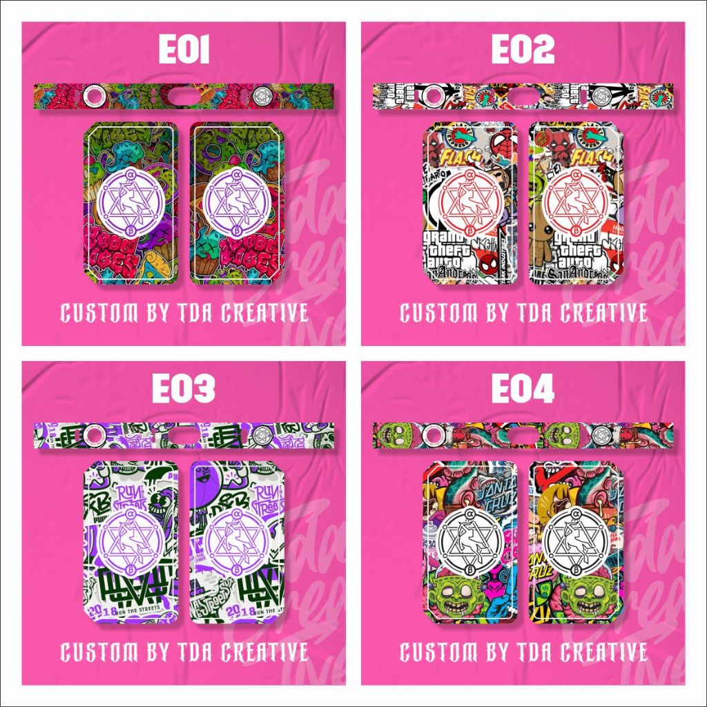 

STIKER DEKORASI E40 STIKER LABEL E40 CUSTOM