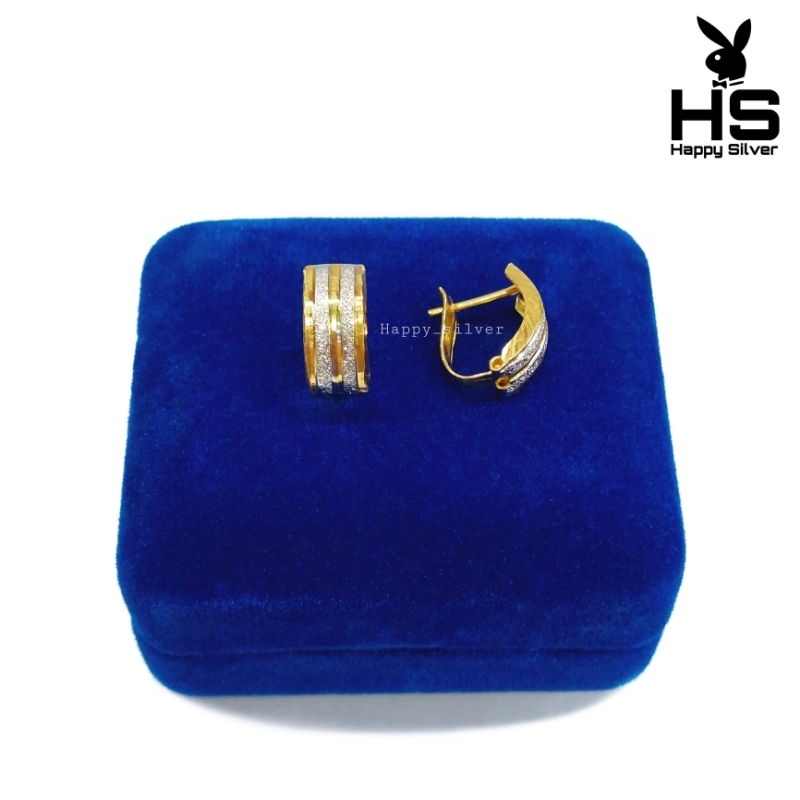 Anting Jepit Perak Asli 925 Untuk Dewasa Model Emas 24k