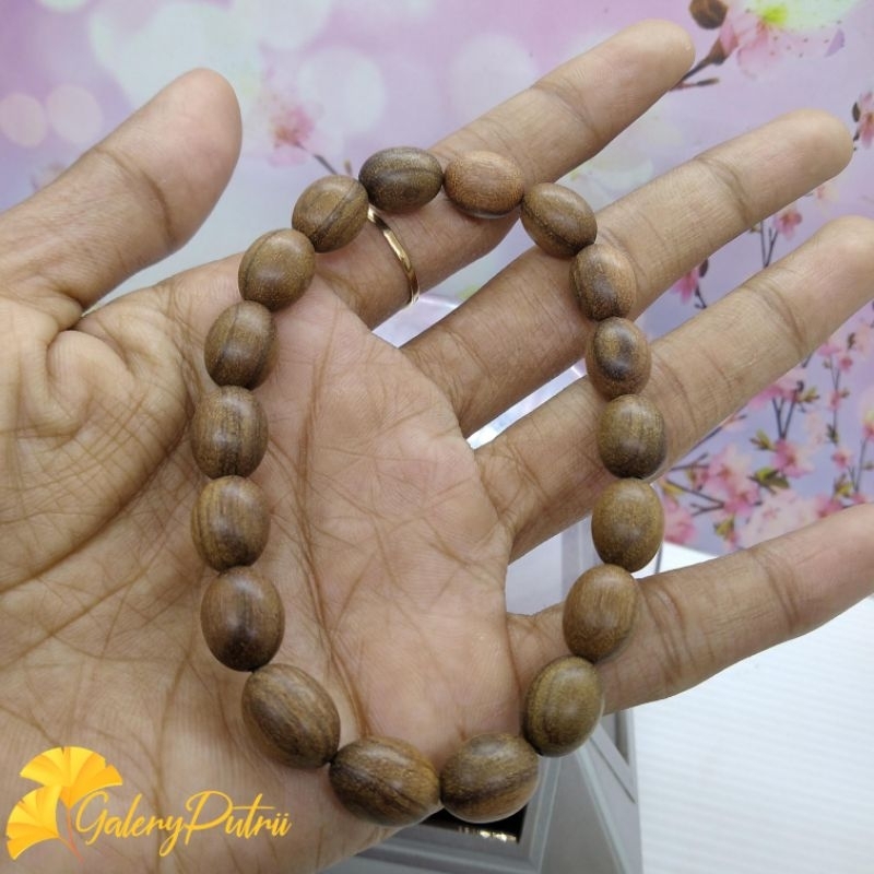 gelang karet gelang kayu bidara oval