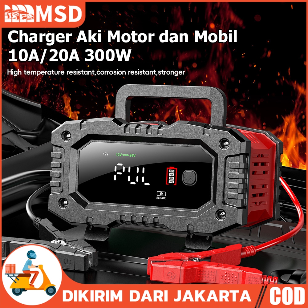 Charger Aki Motor Charger Aki Mobil Intelligent Battery Charger Aki Mobil 10A Charger Aki 20A Otomat