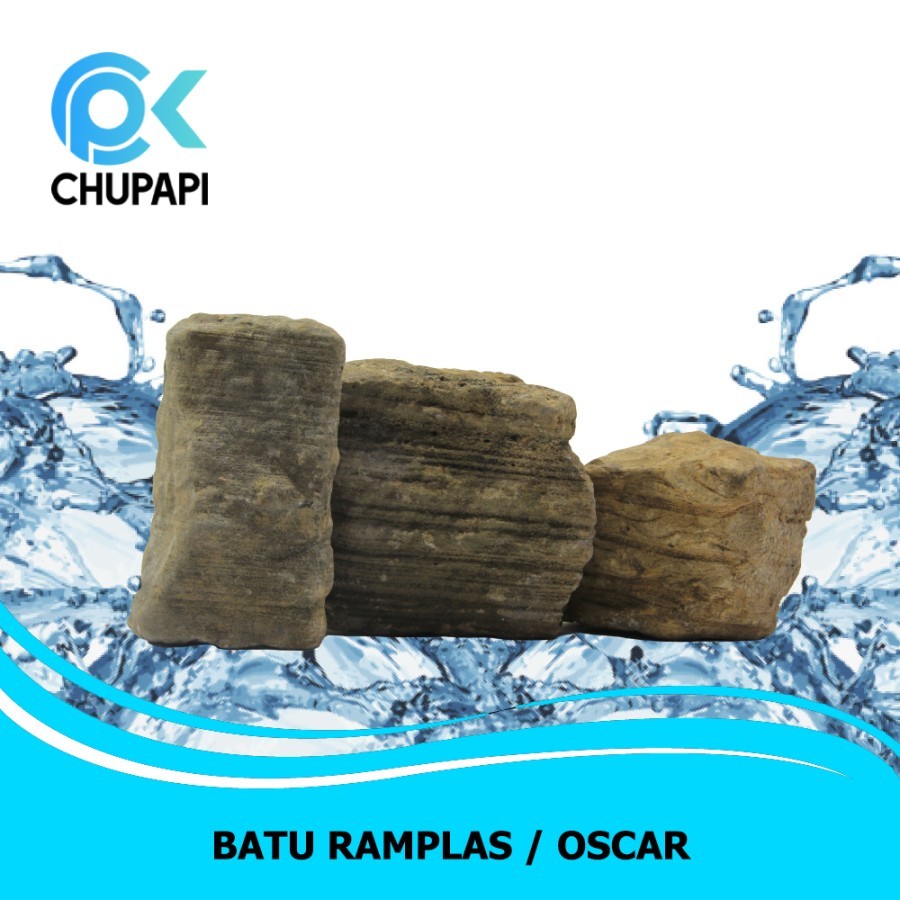 BATU RAMPLAS OSCAR Hias Tebing Aquarium Aquascape - 1KG