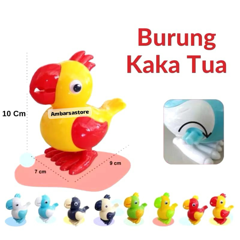 MAINAN ANIMAL SERIES BURUNG KAKAK TUA LONCAT // MAINAN BURUNG LONCAT ANAK