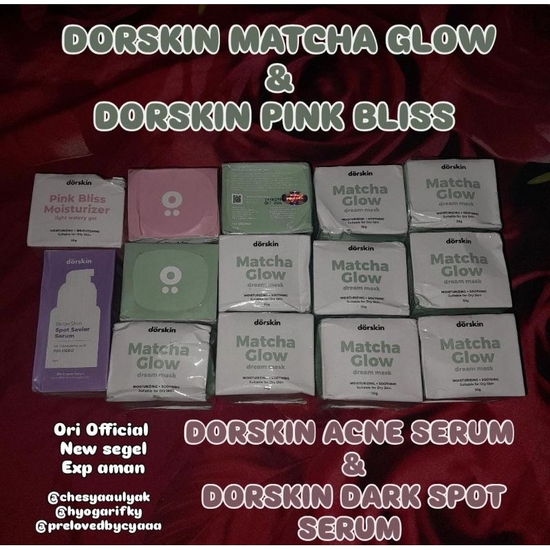 [BUY 1 BONUS 1] SHOPEE VIDEO ONLY✅️ NEW SEGEL DORSKIN MATCHA GLOW, DORSKIN PINK BLISS, DORSKIN ACNE 