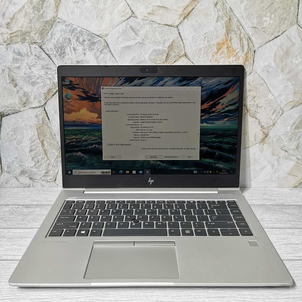 HP Elitebook 745 G6 G5 AMD Ryzen 7 Pro 3700U RAM 32GB VEGA 10 Graphics | MURAH BERGARANSI