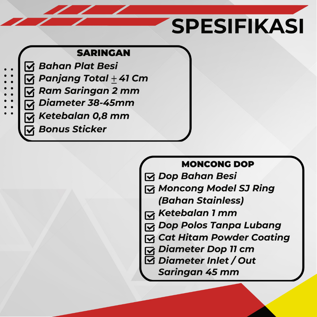 MDM RACING MUFFLER Saringan Kenalpot MDM SJ45