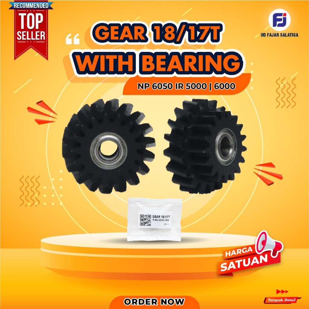 GEAR 18/17T WITH BEARING NP6050 iR5000  iR6000