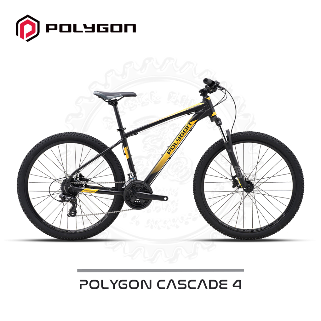 Sepeda POLYGON CASCADE 4 Black 3 x 8 Speed 27.5 inch