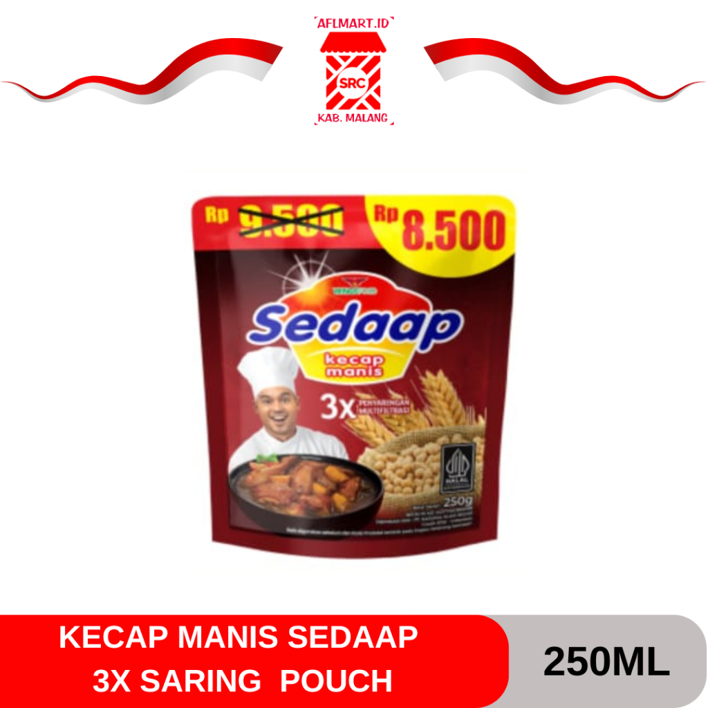 

SEDAAP KECAP MANIS 3X SARING POUCH 250ML // BAHAN MASAKAN //