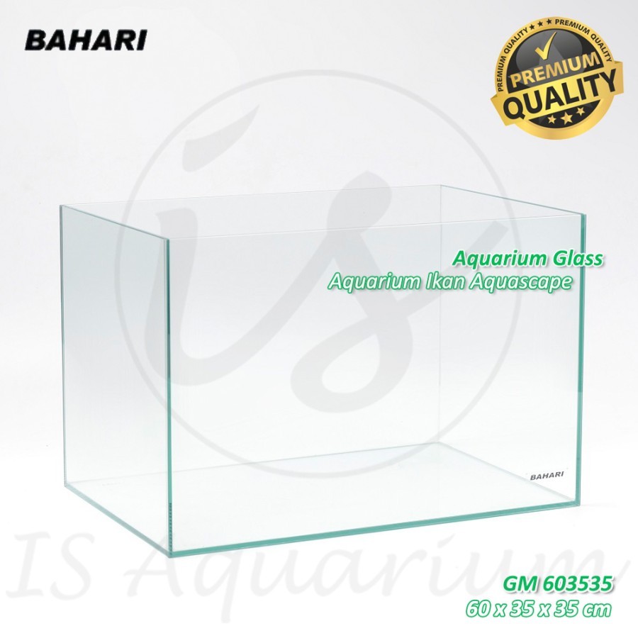 Nisso Bahari Aquarium Glassmate GM 603535 Akuarium Premium Gosok Mesin Pabrikan