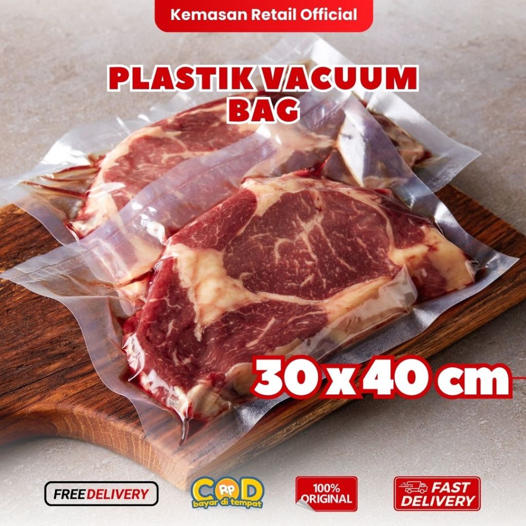 Kemasan Kantong Plastik Frozen Vacuum Bag Nylon 30x40