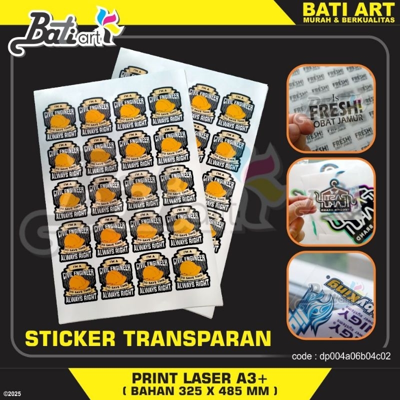 

[PROMO] Stiker Transparan A3 + Cutting Presisi