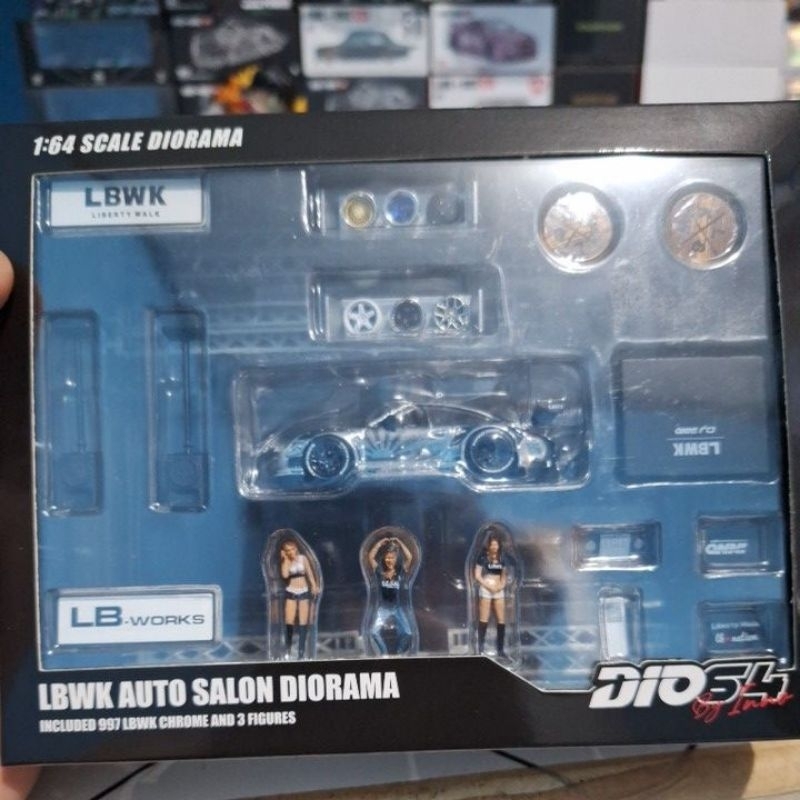 miniscale dio64 - 001 LBWK AUTO SALON DIORAMA