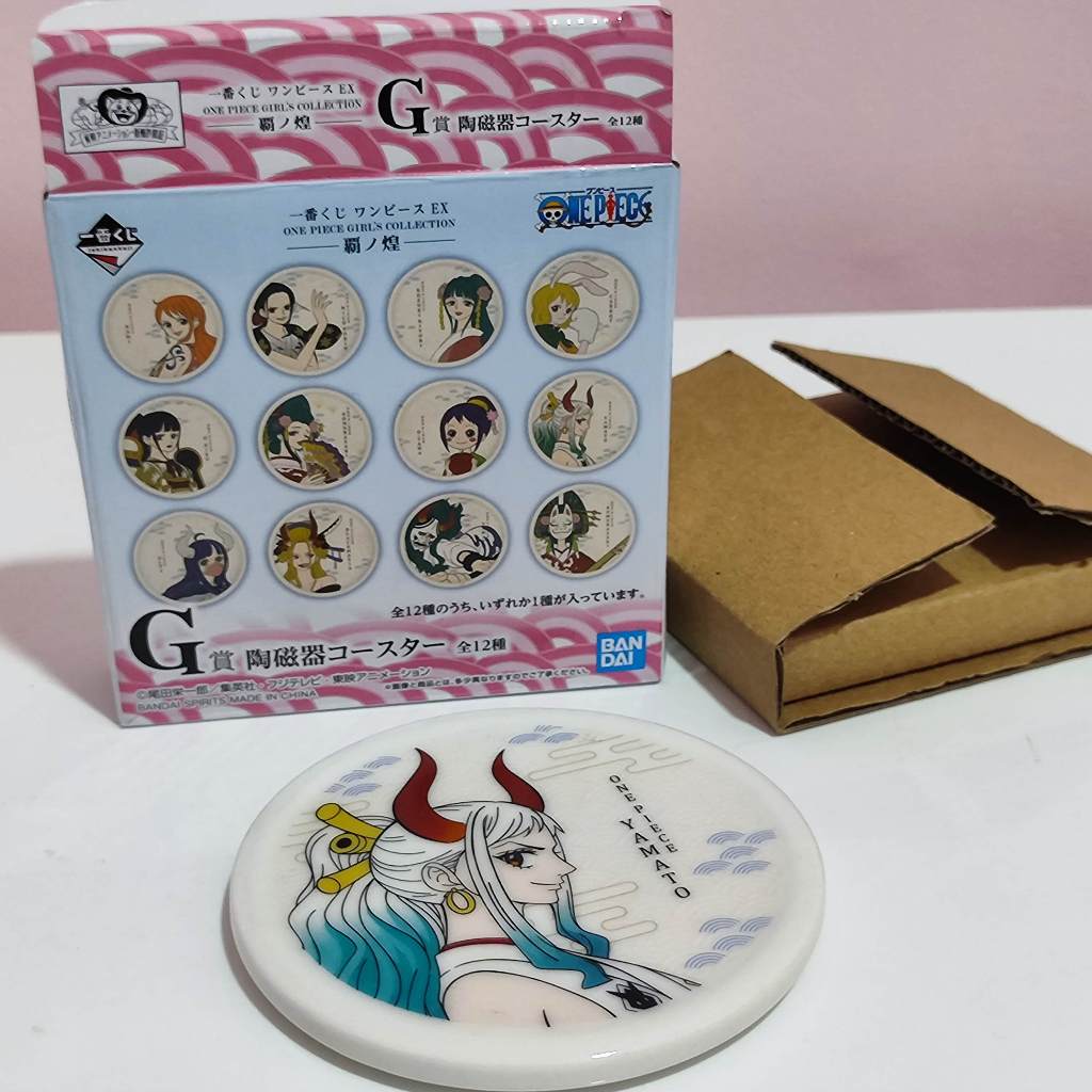 banpresto ichiban kuji one piece plate tatakan gelas yamato