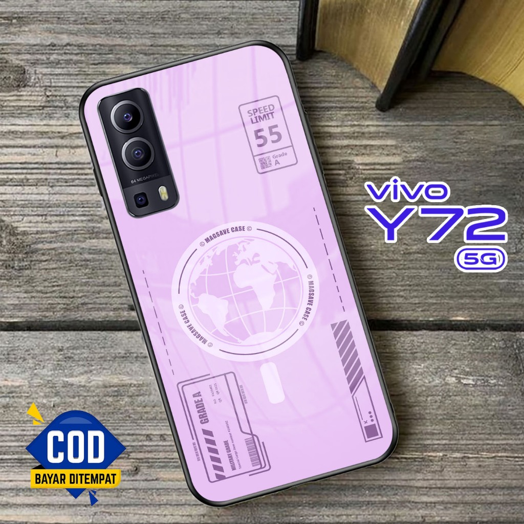 Softcase Kaca VIVO Y72 (5G) - Case Handphone VIVO Y72 (5G) [T132].