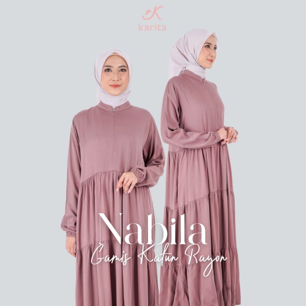 Karita - Gamis Polos Rayon Nabila