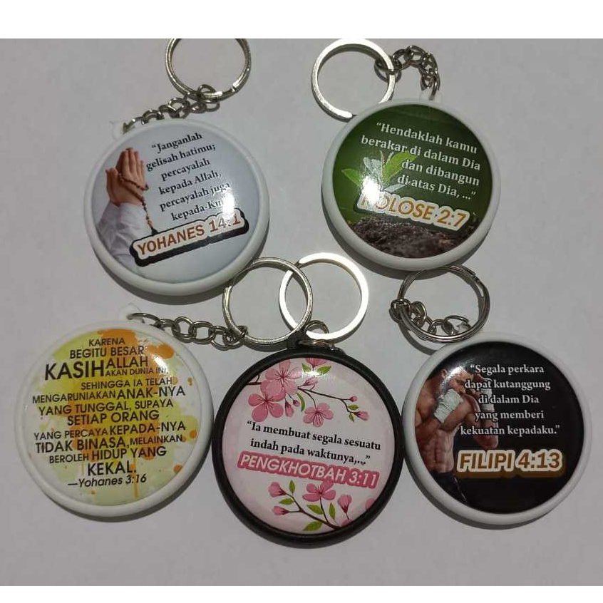 Gantungan Kunci Rohani Ayat Alkitab