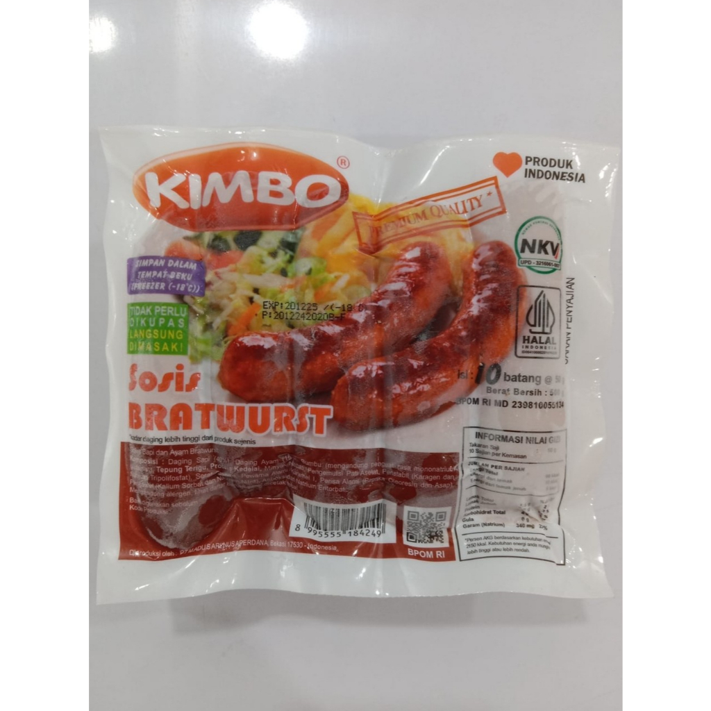 

Kimbo Jumbo Bratwurst 6+1 500g