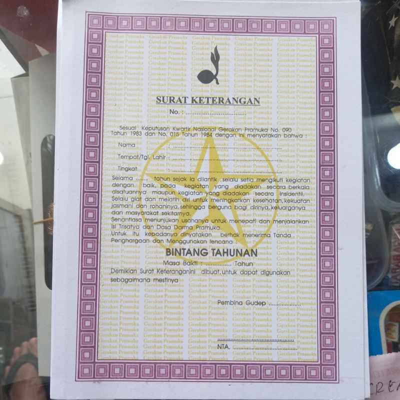 

SERTIFIKAT BINTANG TAHUNAN#PENEGAK#