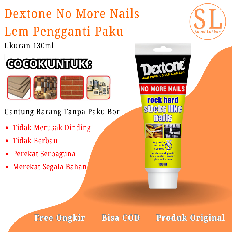 Lem Pengganti Paku Dextone No More Nails Merekat Kuat Seperti Paku