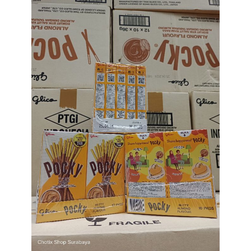 

Pocky Almond besar 36gr 1slop isi 10box