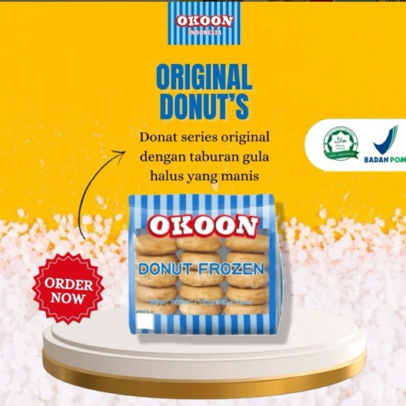 

Okoon Donut Frozen Original isi 15 pcs