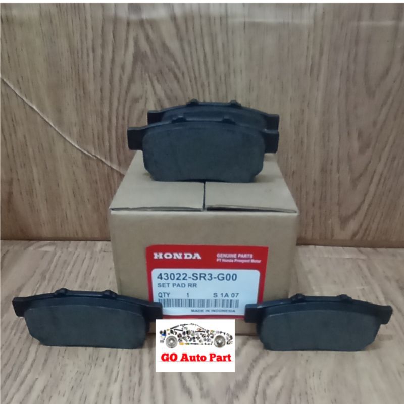 Kampas rem/brake pad belakang honda Jazz S/RS GE8 City GM2 2009-2013