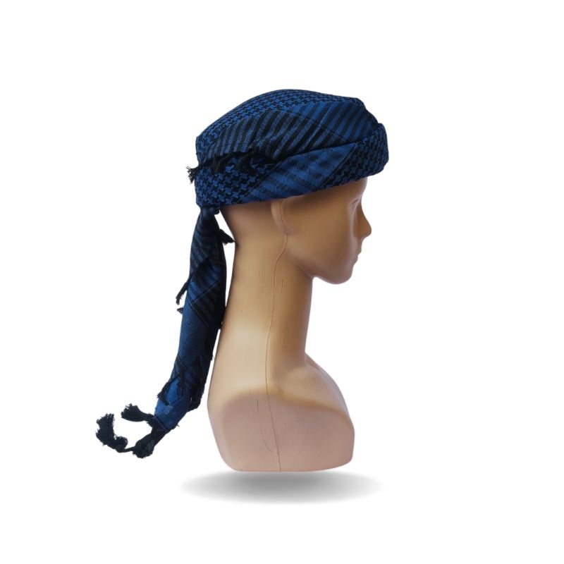 Peci kopiah sorban biru hitam