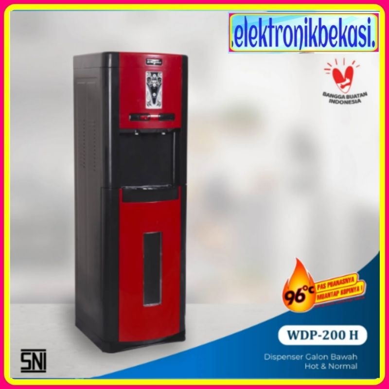 DISPENSER MIYAKO WDP 200 / DISPENSER MIYAKO GALON BAWAH HOT & NORMAL WDP 200 / MIYAKO WATER DISPENSE
