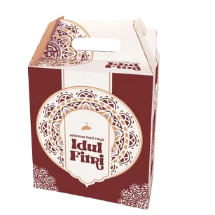 

( 5 Pcs ) Box Parcel Paket Sembako Selamat Hari Raya Idul Fitri Kardus Jinjing Bingkisan Lebaran Ukuran 24x24x29 cm