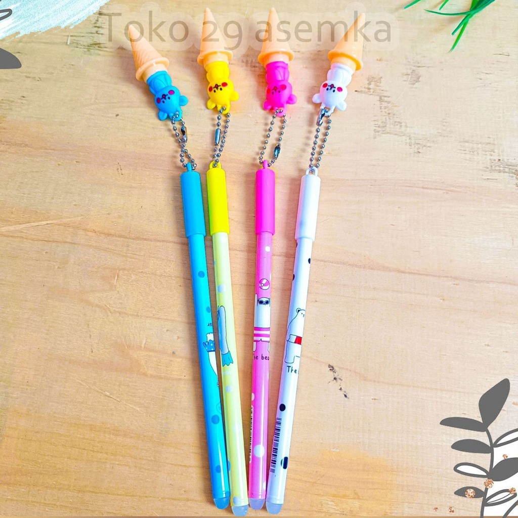 

PULPEN GANTUNGAN ES KRIM BERUANG PEN GEL BERKARAKTER ALAT TULIS PERLENGKAPAN SEKOLAH