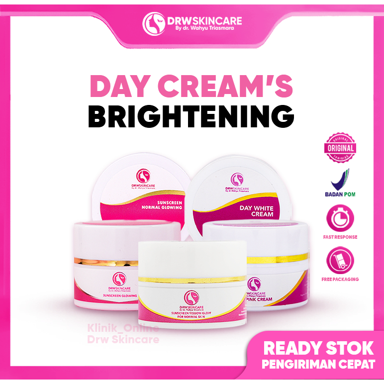 DRW Skincare Brightening Day Cream - Sunscreen Normal Glowing untuk Flek Membandel & Perlindungan UV