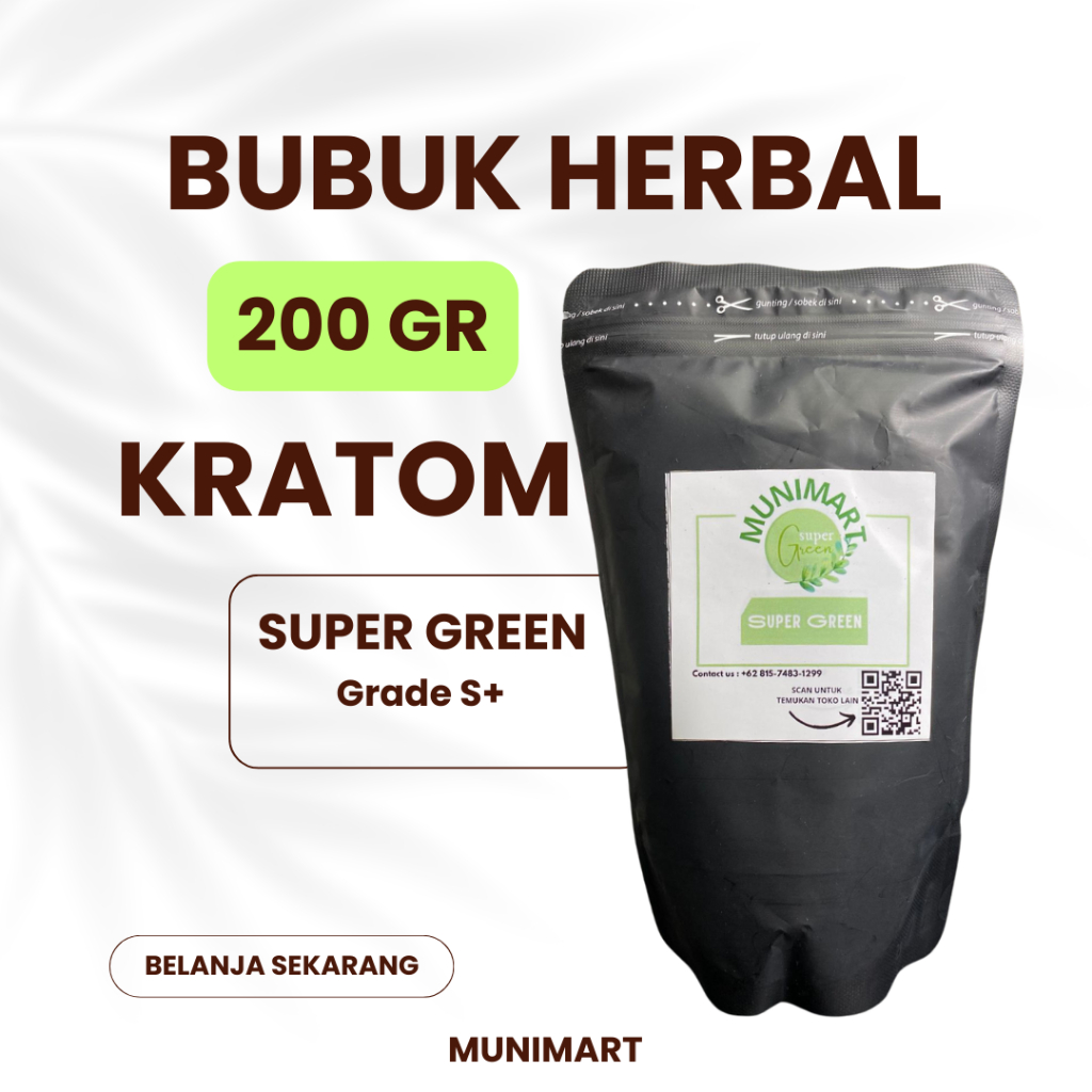 

200gr supeerhaluss hijaau terbaaik siap seduh aslii herbal