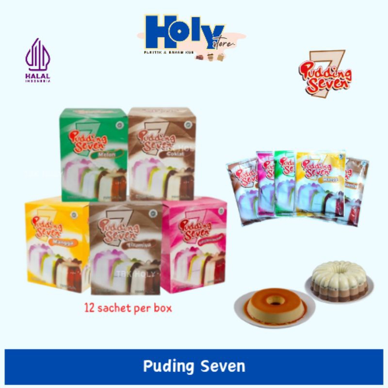 

Puding Seven Coklat Stroberi Melon Mangga Tiramisu Sachet Instan
