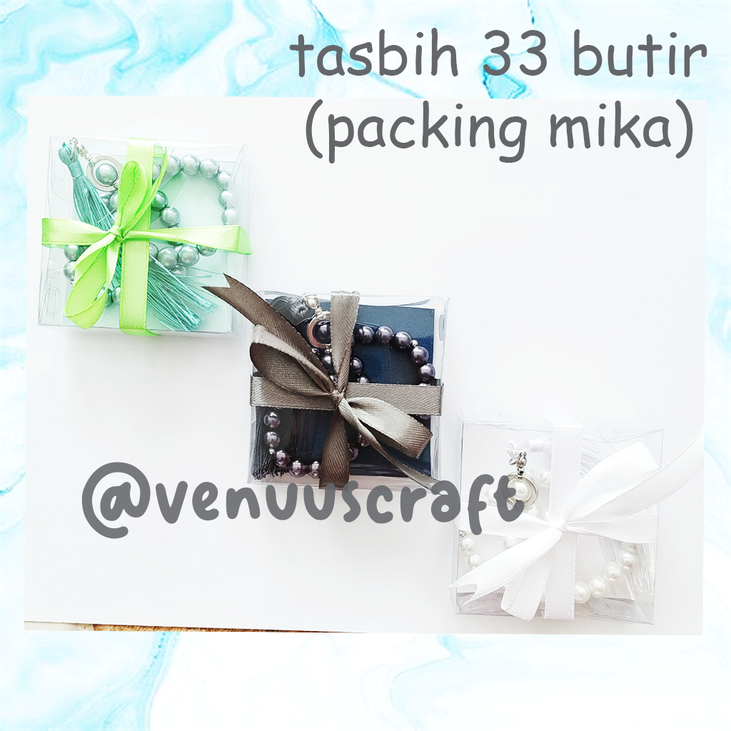 [PACKING MIKA] Tasbih Mutiara Sintetis Besar Berat 33 Butir Souvenir Pernikahan