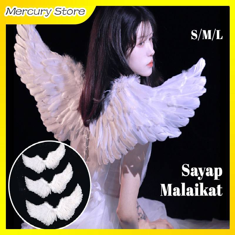 Sayap Malaikat Sayap Peri Putih Cosplay /Halloween/ Sayap Malaikat Angel Wings / Sayap Malaikat Ange
