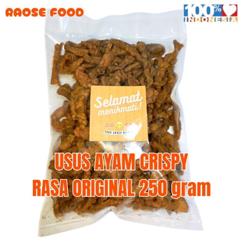 

Keripik Usus Ayam Crispy Rasa Original Kiloan 250 Gram - Gurih Renyah Snack - Food