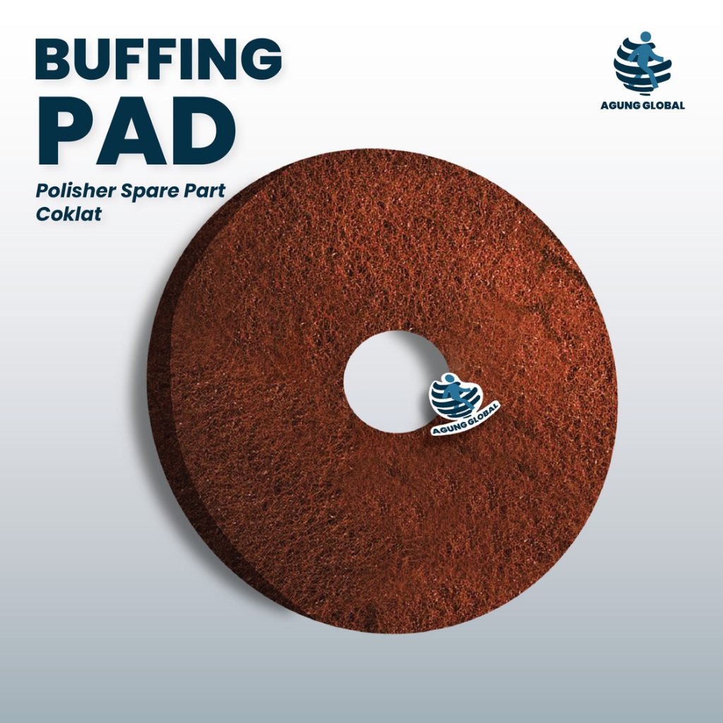Brown 3M Buffer Pad Floor Polisher 16 - 17 Inch Sparepart Buffing Pad Coklat Mesin Poles