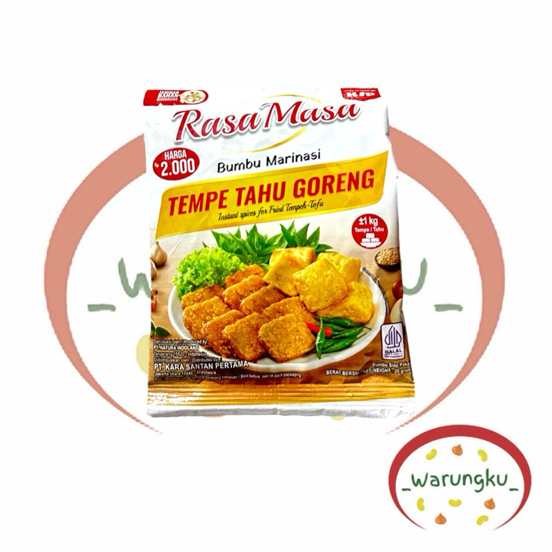 

RASAMASA Tempe Tahu Goreng 1pcs Bumbu Marinasi